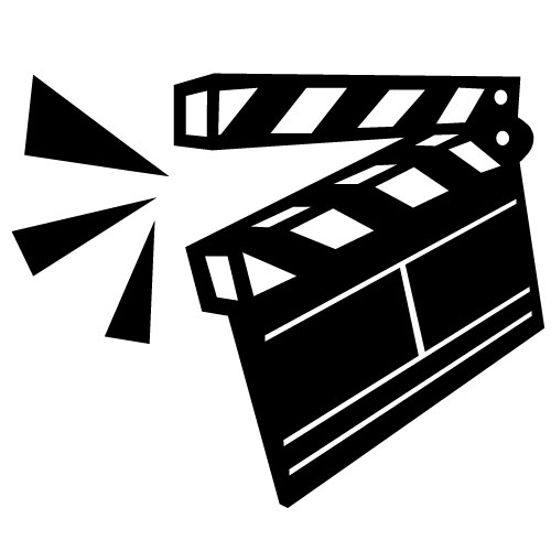 Movie clapper clip art.