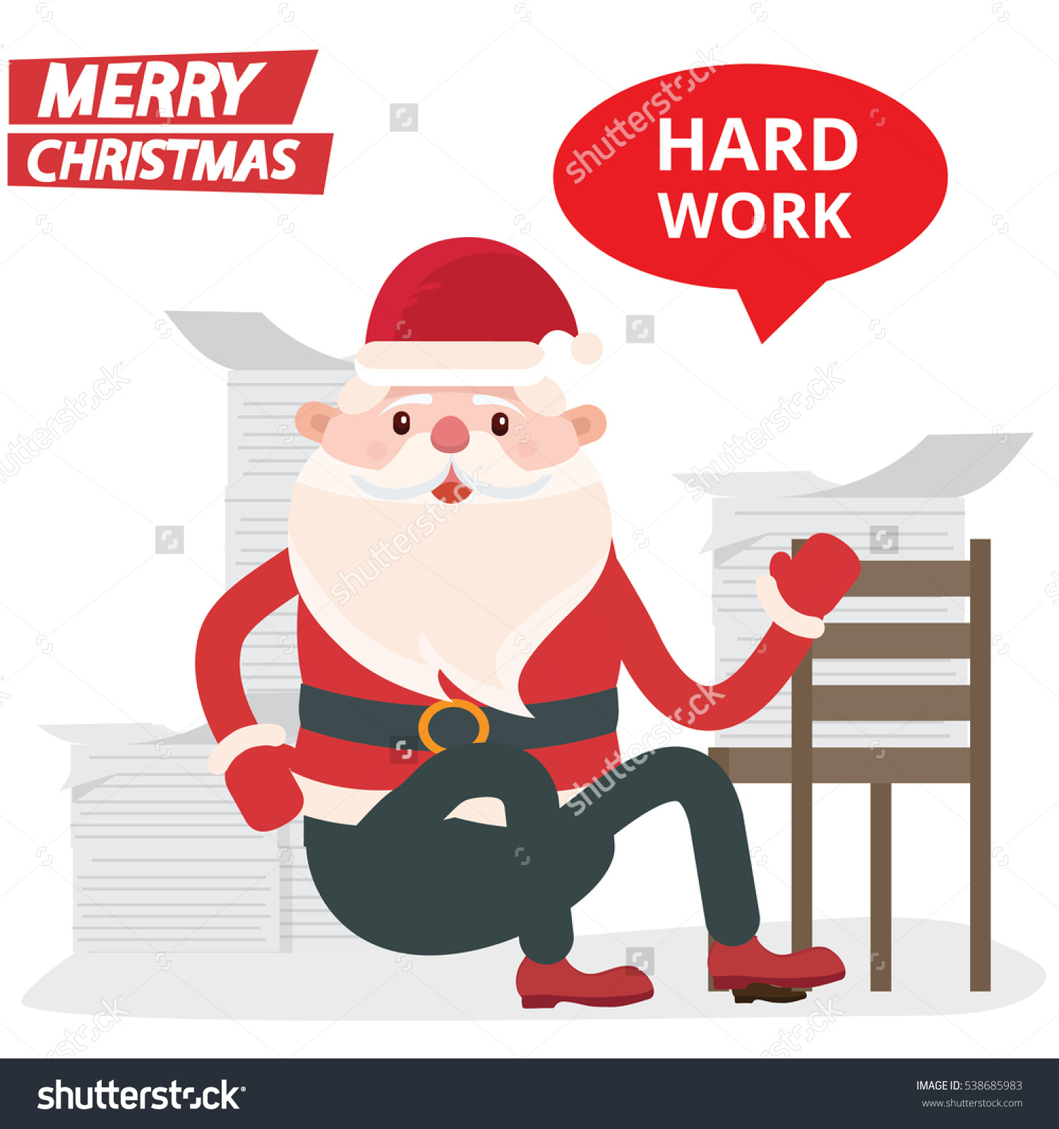 Santa Claus Concept Designclean Vector Stock Vector 538685983.