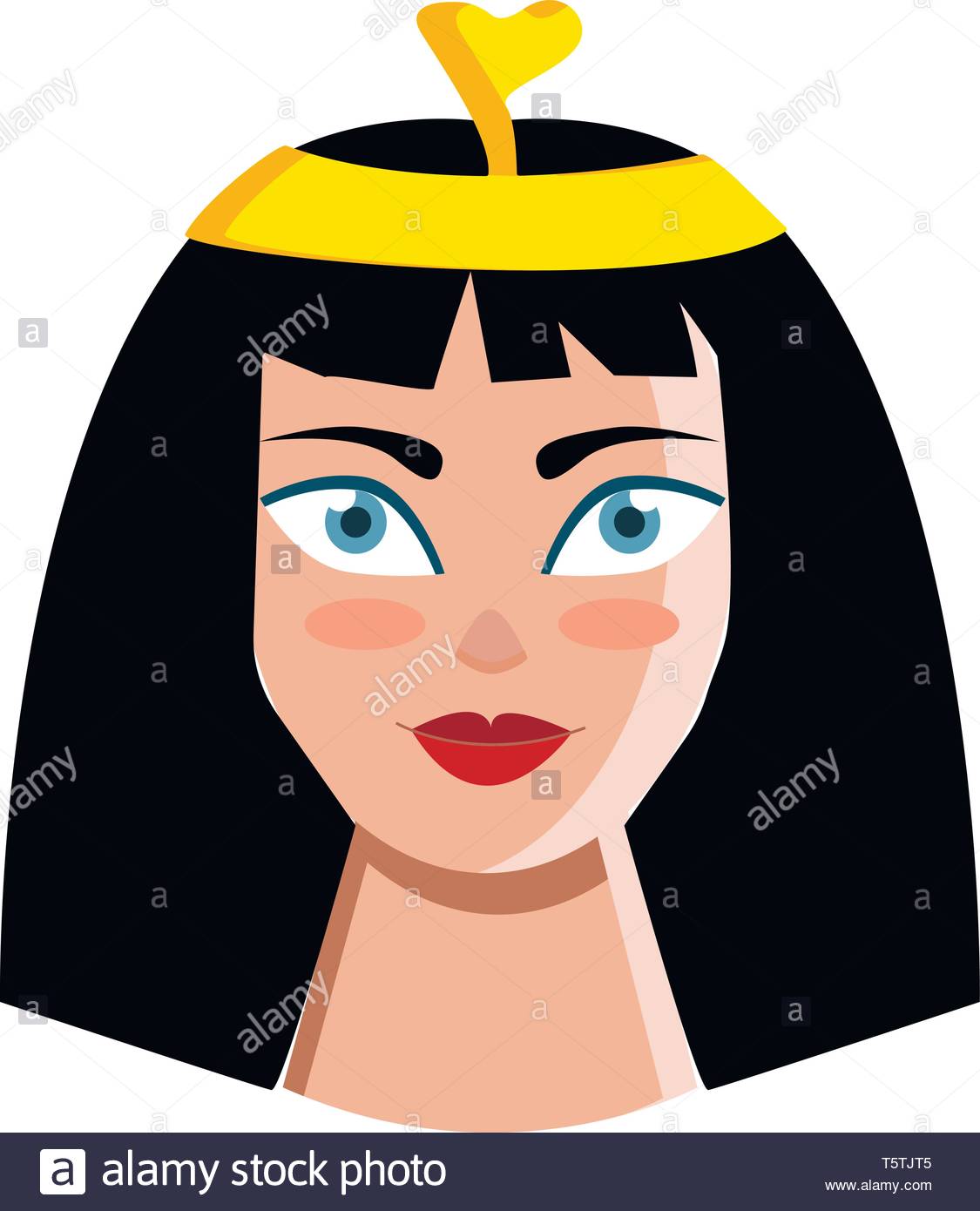 Clipart of queen Cleopatra vector or color illustration Stock Vector.