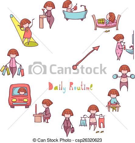 Daily routine clipart 4 » Clipart Station.