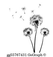 Dandelions Clip Art.