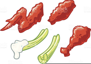 Hot Chicken Wings Clipart.