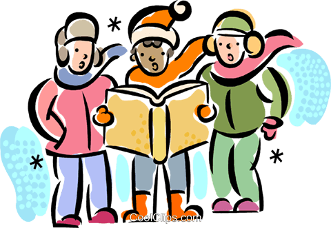 Christmas Carollers Carolers Royalty Free Vector Clip Art.