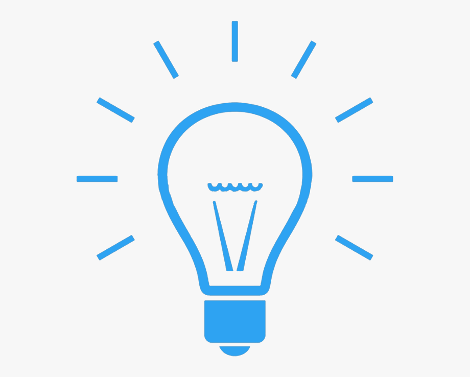 Transparent Light Bulb Png Icon.