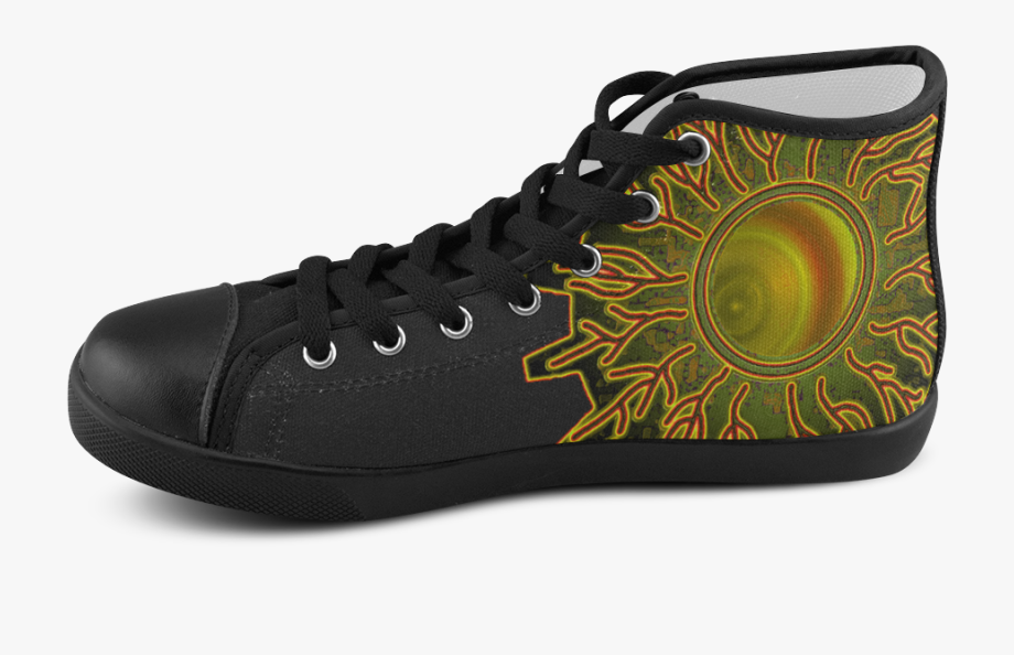 Eye Of The Universe Men's High Top Canvas Shoes.