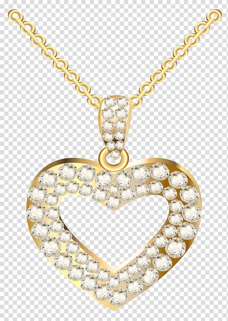 Necklace Heart Jewellery Pendant , Golden Heart Necklace with.