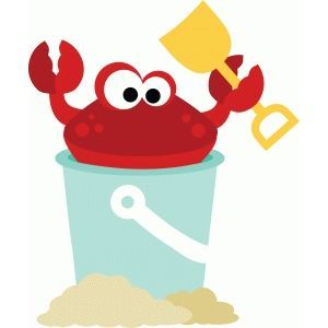 Crab in sand pail.