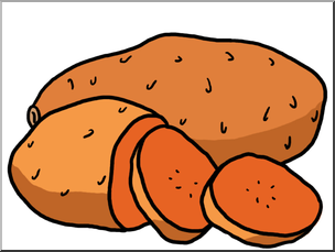 Clip Art: Sweet Potatoes Color I abcteach.com.