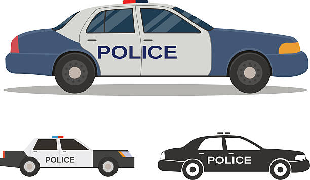 Best Police Car Illustrations, Royalty.