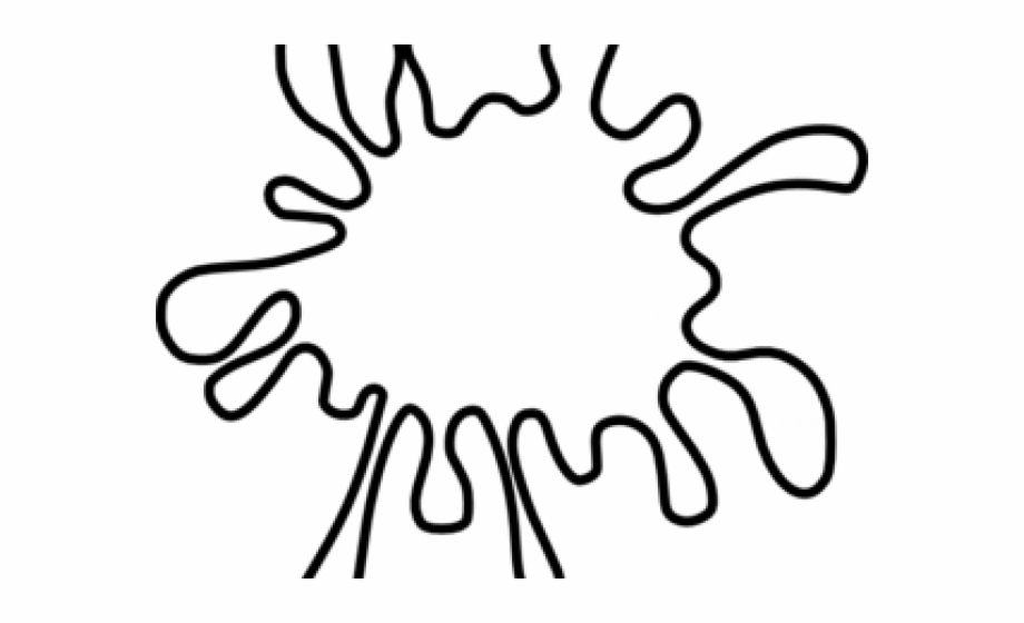 Splatter Clipart Outline Paint.