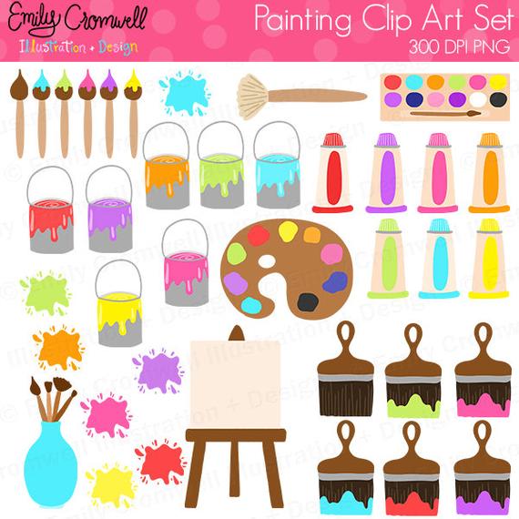 Painting Digital Clipart, Artist, Paint, Kid Clipart, Art Graphics, Paint  Brush, Clipart, Commercial Use, Instant Download, PNG,.