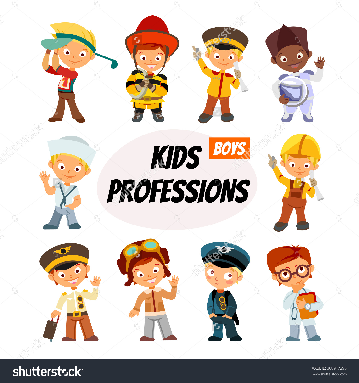 Various professions for little.