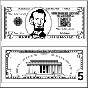 881 Dollar Bill free clipart.