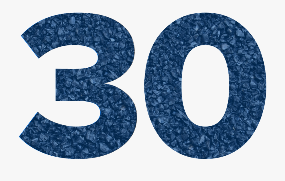 30 Number Png Image.