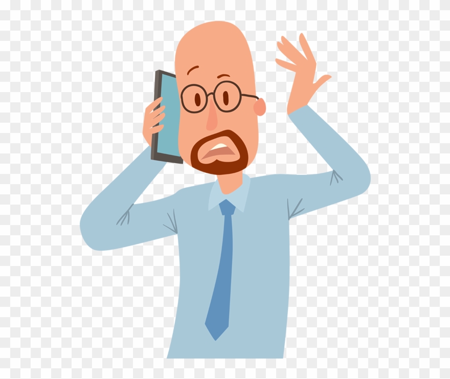 People Talking With Phone Vector Clipart (#3504205).