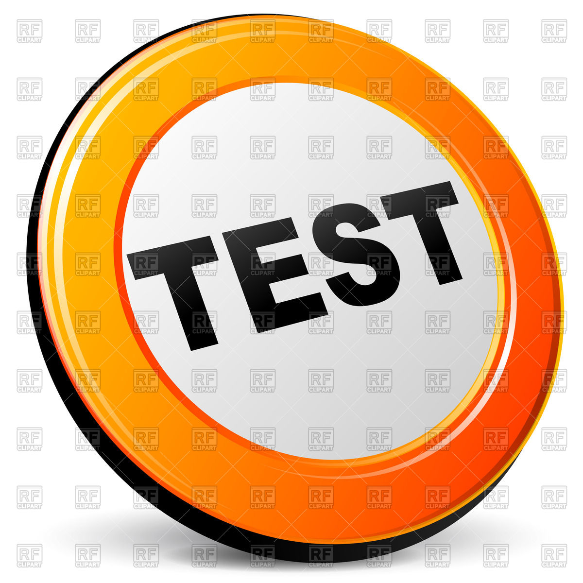 Orange test icon Stock Vector Image.