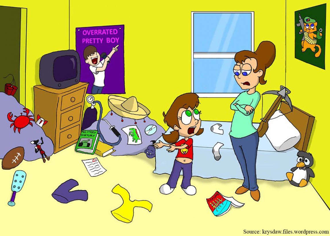 Tidy My Bedroom Clipart.