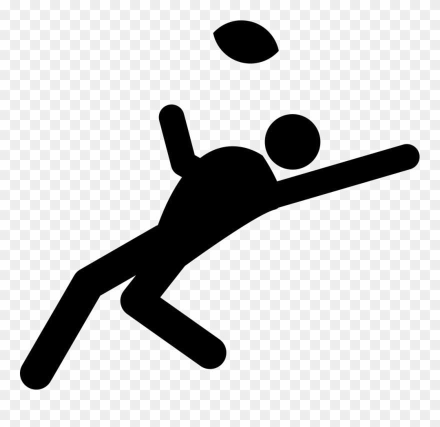 Rugby Player Trying To Catch The Ball Comments Clipart.