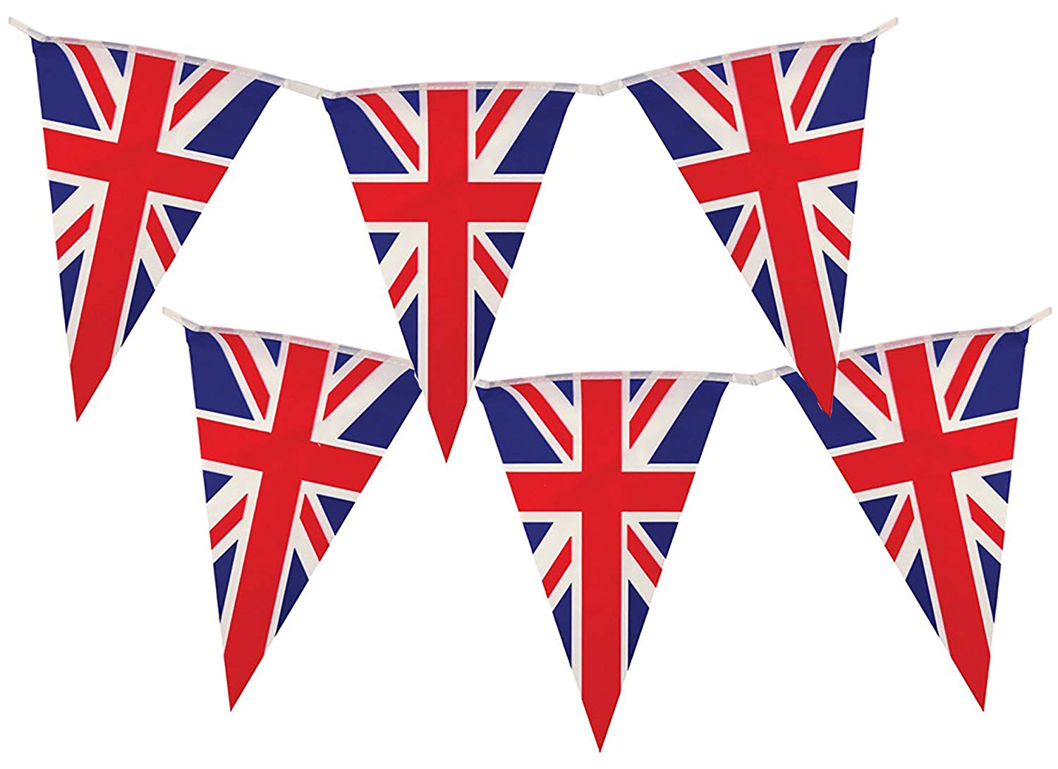 Lady T 90ft Bunting British Union Jack Flag 100 Flags Banner.