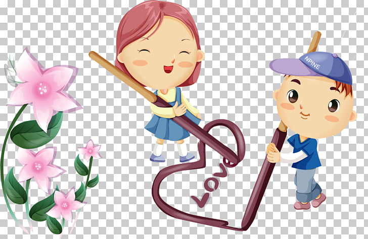 Cartoon Romance Drawing , Videos caring cartoon couple PNG.