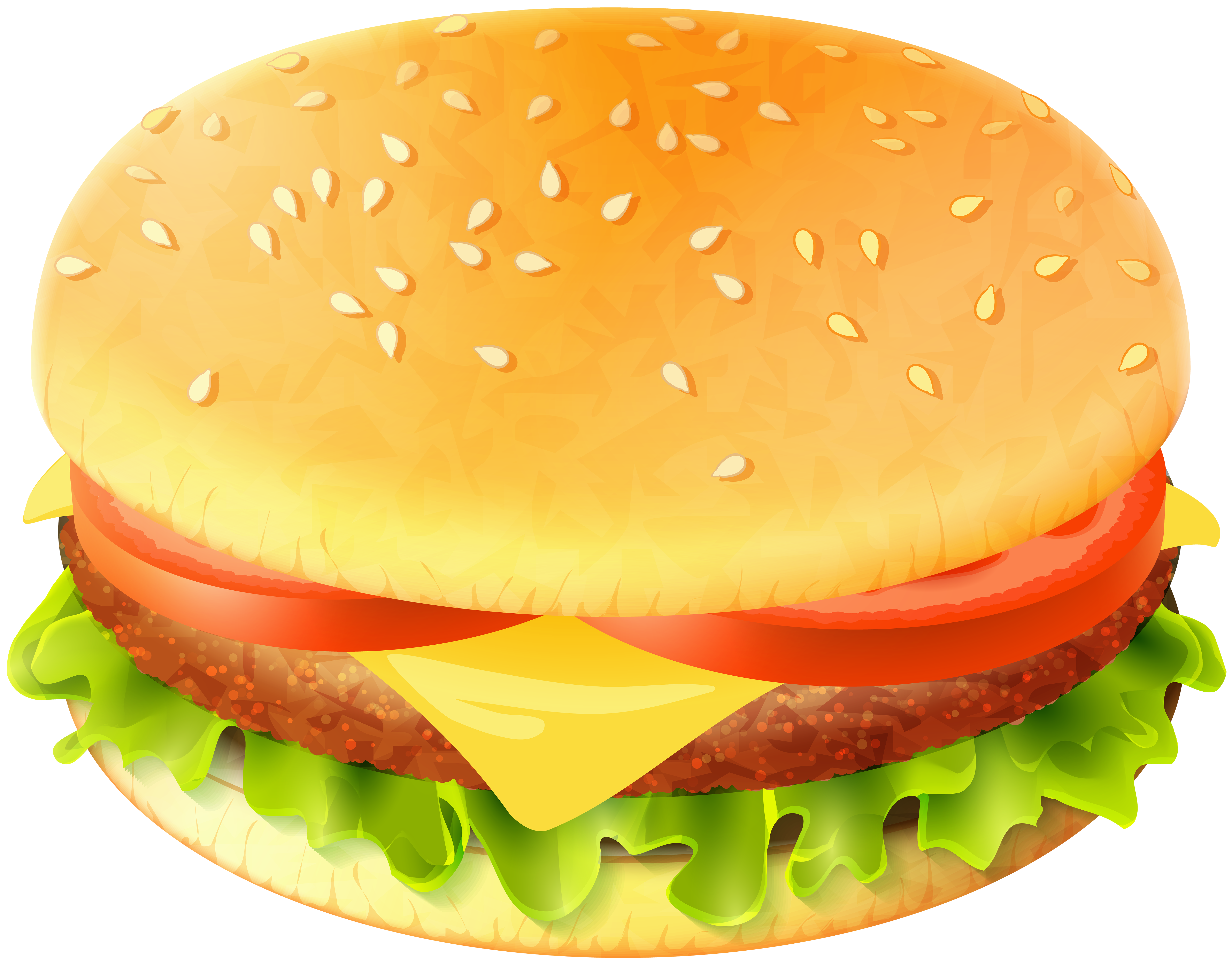 Burger PNG Clip Art Image.