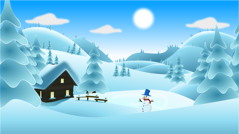 Free Clipart: Winter Landscape.