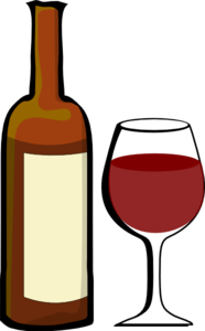 Glass Of Wine With Wine Bottle Clip Art at Clker.com.