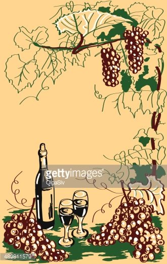 wine label Clipart Image.