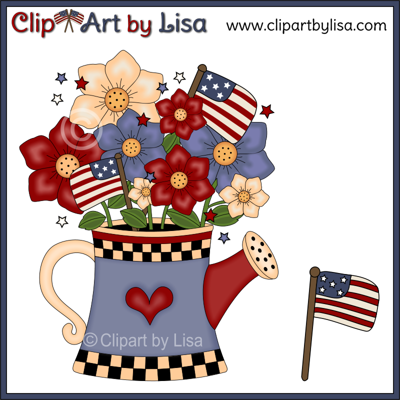 Flowers Americana Clipart.