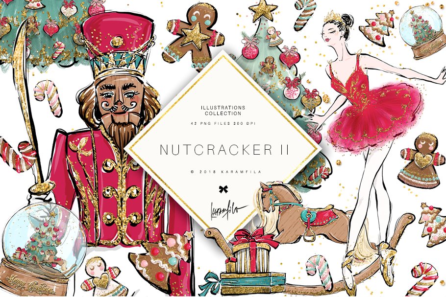 $5 SALE! Nutcracker Clipart ~ Illustrations ~ Creative Market.