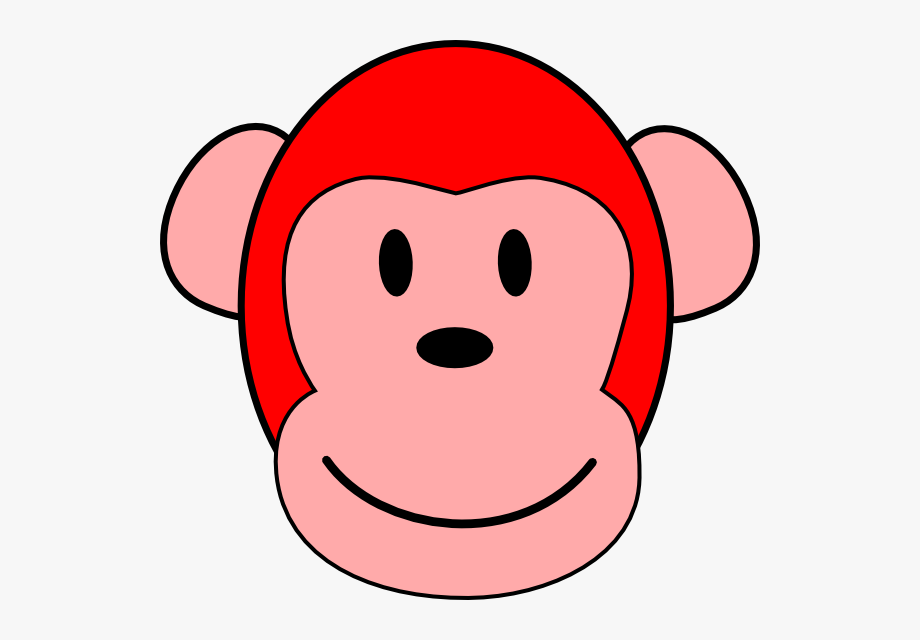 Monkey Clipart Red.