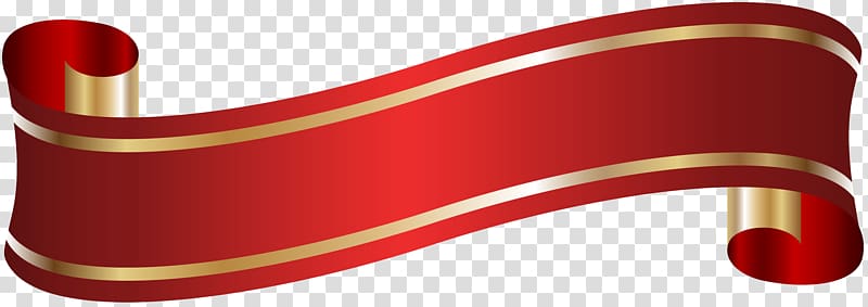 Red scroll ribbon illustration, Red Angle Font, Elegant.