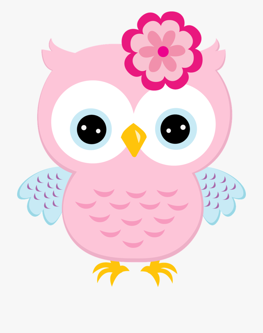 Cute Blue Cartoon Baby Owl Poster.