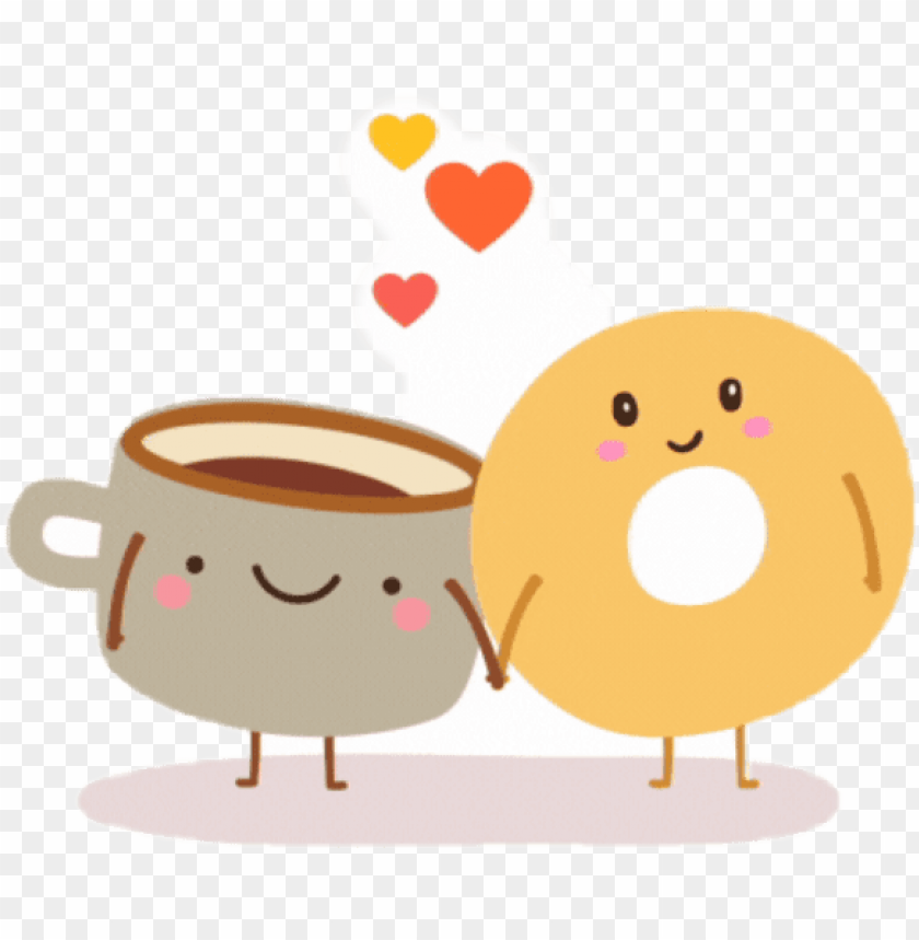 clipart bagels and coffee PNG image with transparent.