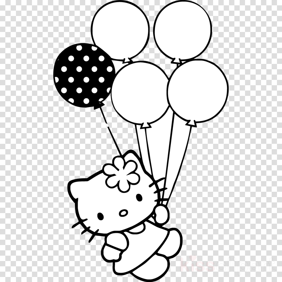 Balloon Black And White clipart.