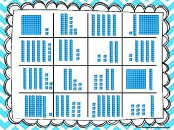 Place Value Bingo using Base Ten Blocks.