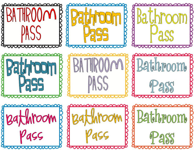 Clipart Bathroom Pass.