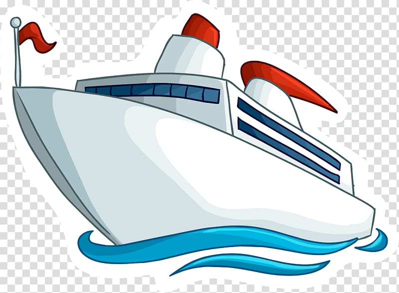 White and red cruise ship , Ferry Cruise ship , Ship transparent.