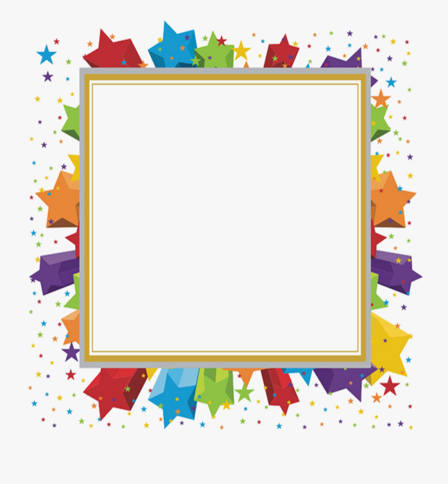 Transparent Star Borders Clipart.