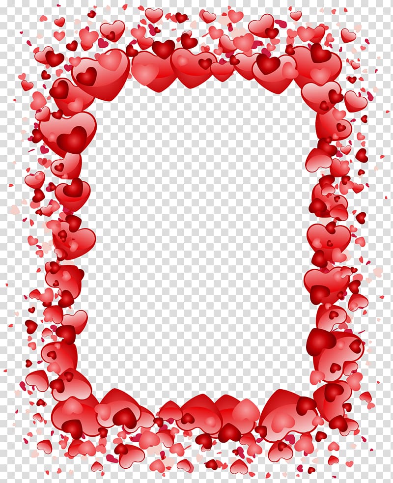 Valentine\'s Day Heart , Valentine\'s Day Hearts Border , red.