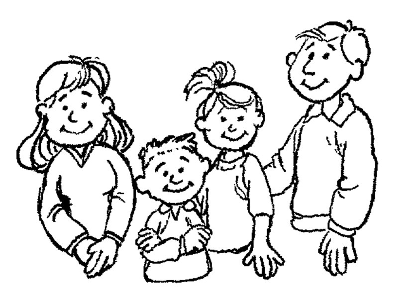 Family Black And White Black Family Clipart.