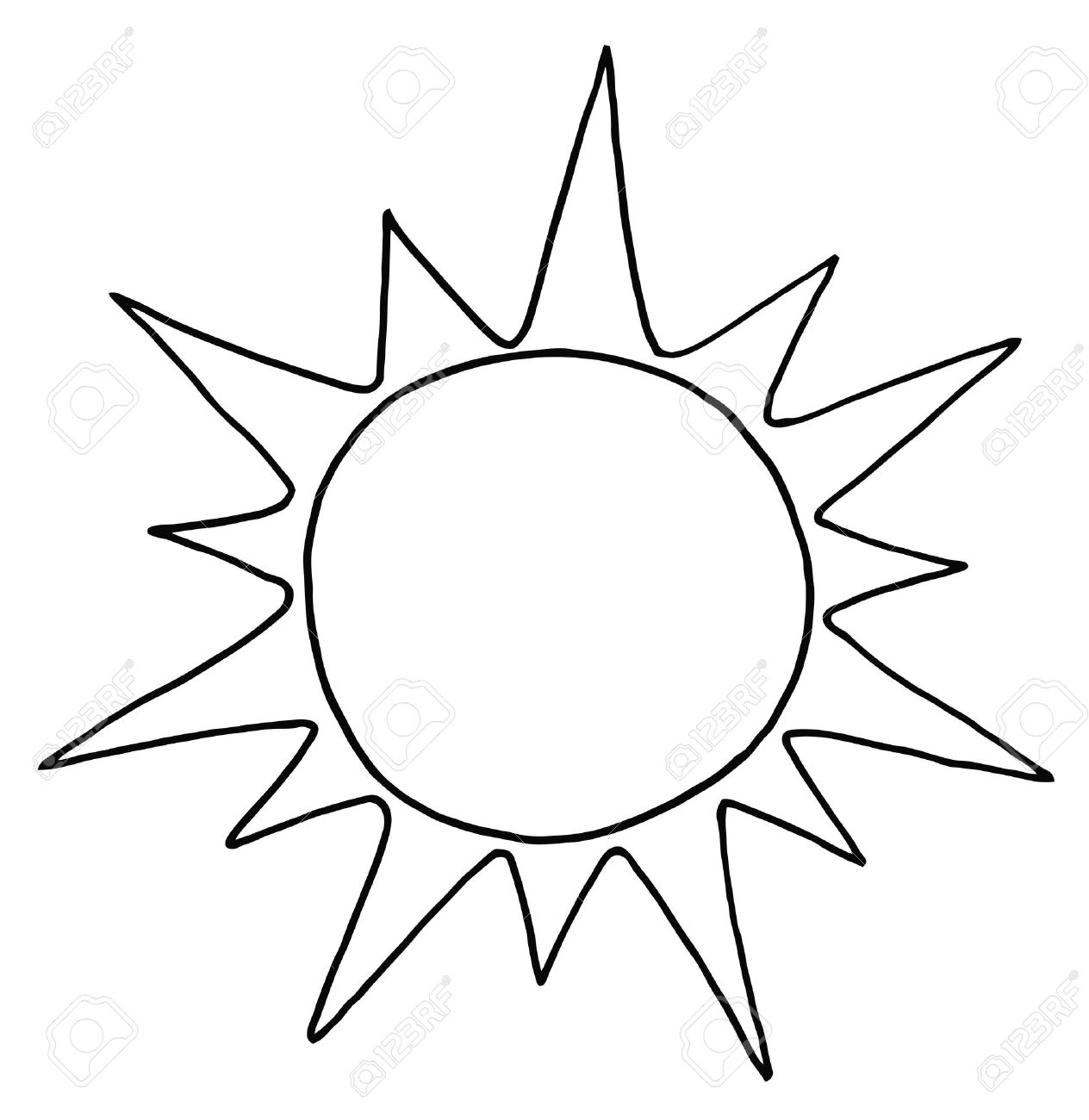 Clipart black and white sun 4 » Clipart Station.