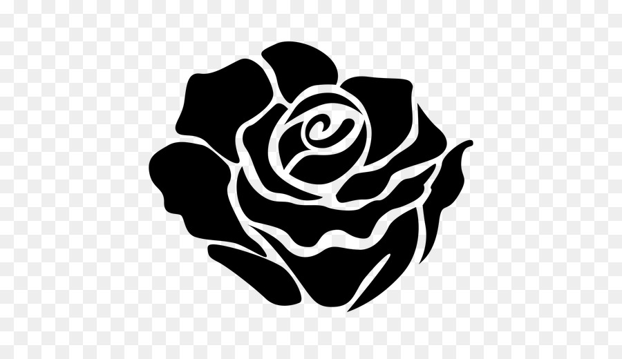 Rose Black And White clipart.