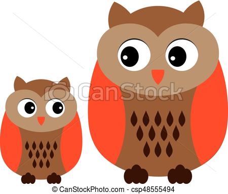 lindo, clipart., búho, búhos, vector, owls., bebé, caricatura, illustration..