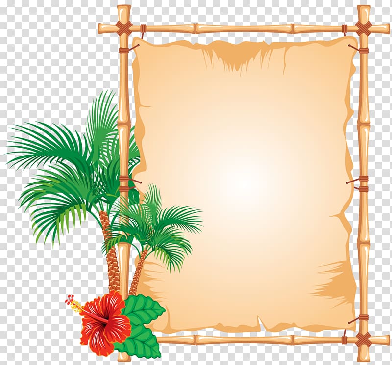 Bamboo Frames, caribbean transparent background PNG clipart.