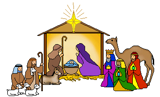 954 Manger free clipart.