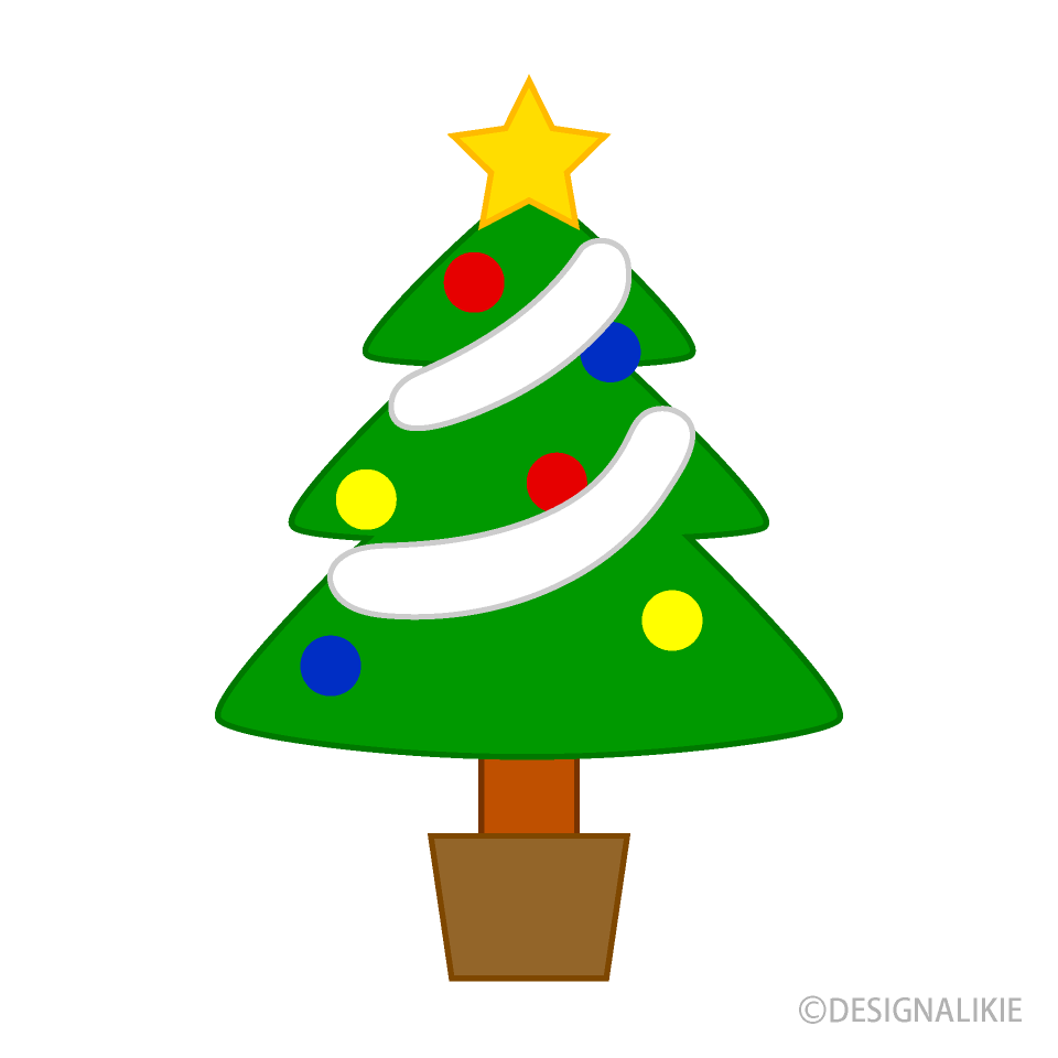 Free Simple Christmas Tree Clipart Image｜Illustoon.