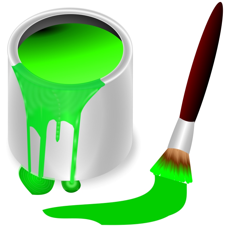 Free Clipart: Color bucket green.