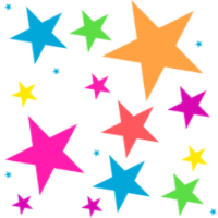 Color Stars Clipart.