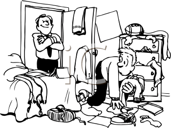 Clean Bedroom Clipart.